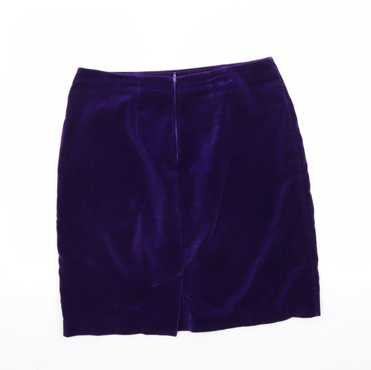 Preworn Womens Purple A-Line Skirt Size 32 in
