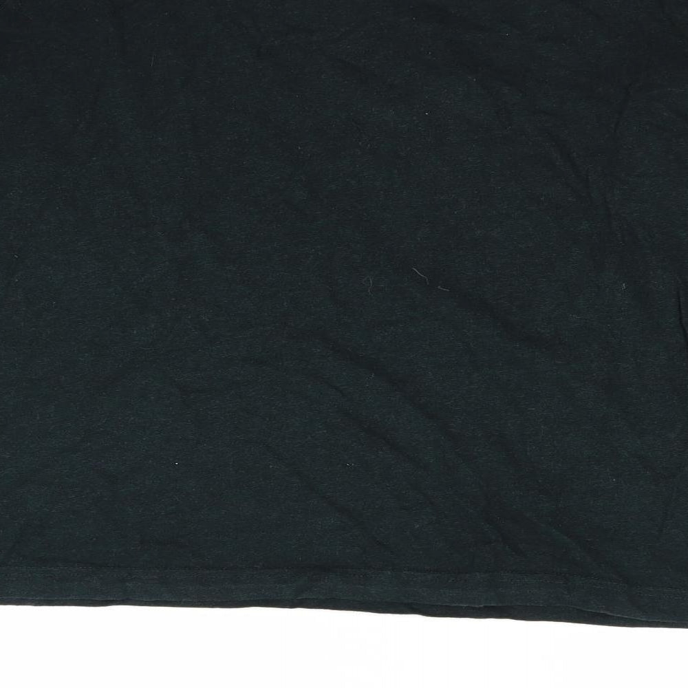 Brand and care label for H&M women’s green jumper, size S