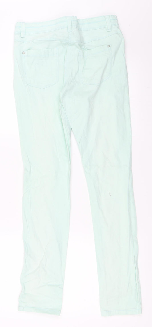 Yigga Girls Green Straight Jeans Size 14 Years