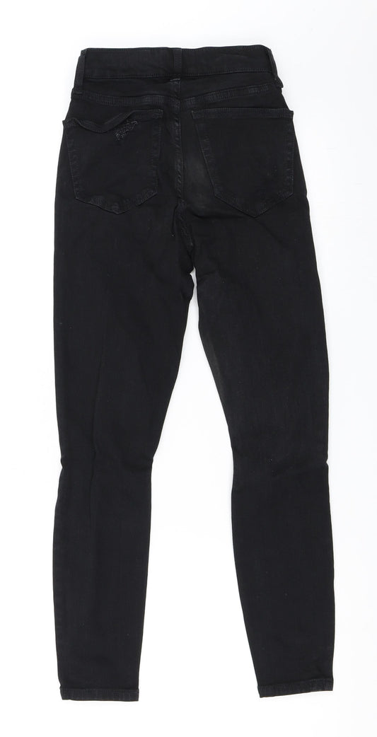 Topshop Womens Black Denim Skinny Jeans Size 24 in L28 in - Jamie Jeans