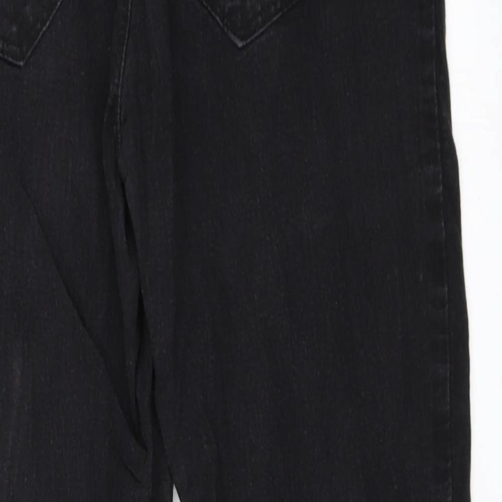 Brand and care label for Primark women’s black jegging jeans, size UK 8, 25-inch leg