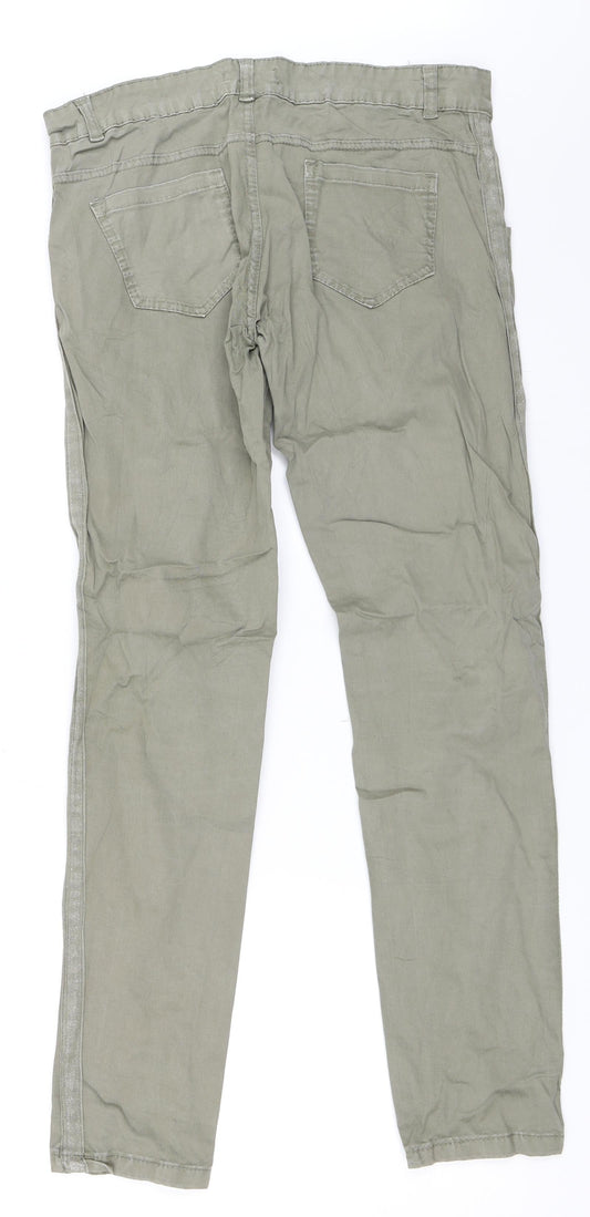 Preworn Womens Green Straight Jeans Size L L31 in