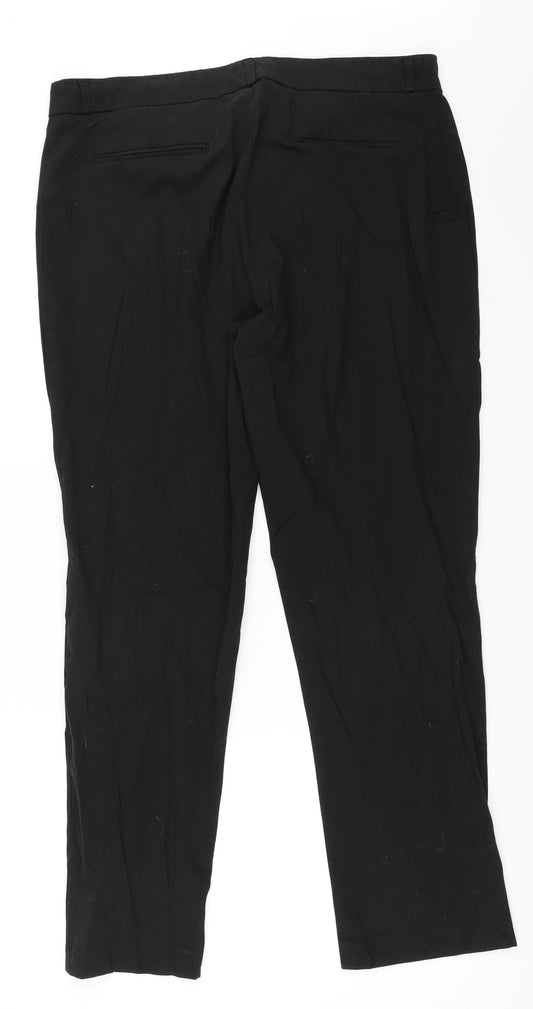 Marks and Spencer Womens Black Trousers Size 14 L28 in