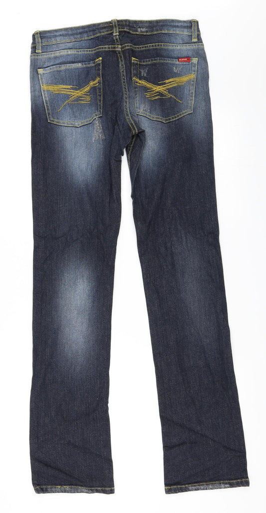 Preworn Womens Blue Denim Straight Jeans Size 29 in L33 in