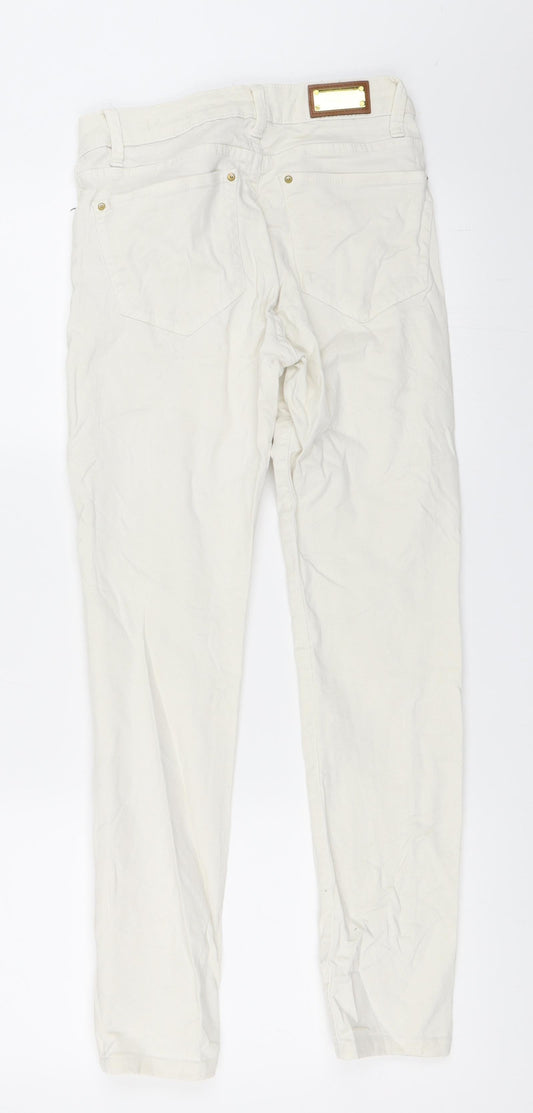 Preworn Womens Ivory Skinny Jeans Size 34 L26 in