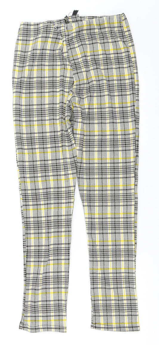 Missi London Womens Yellow Capri Trousers Size 10 L25 in