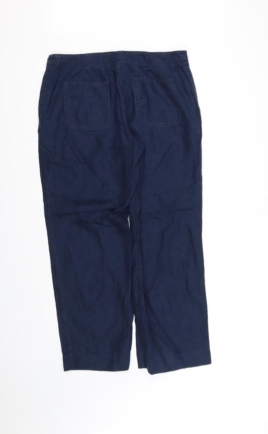 liz calbri Womens Blue Trousers Size M L31 in