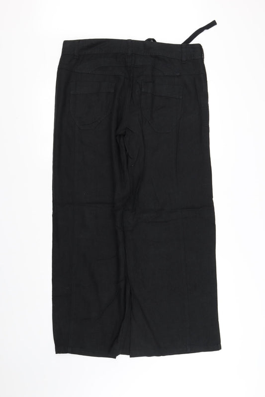 NEXT Womens Black Trousers Size 14 L32 in