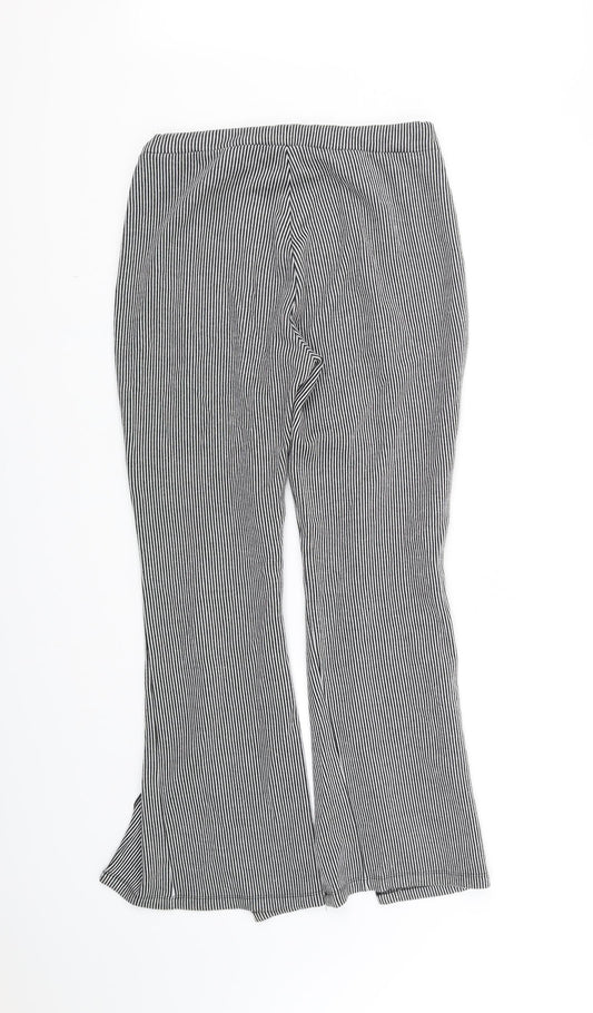 Zara Womens Black Striped Jegging Trousers Size S L32 in