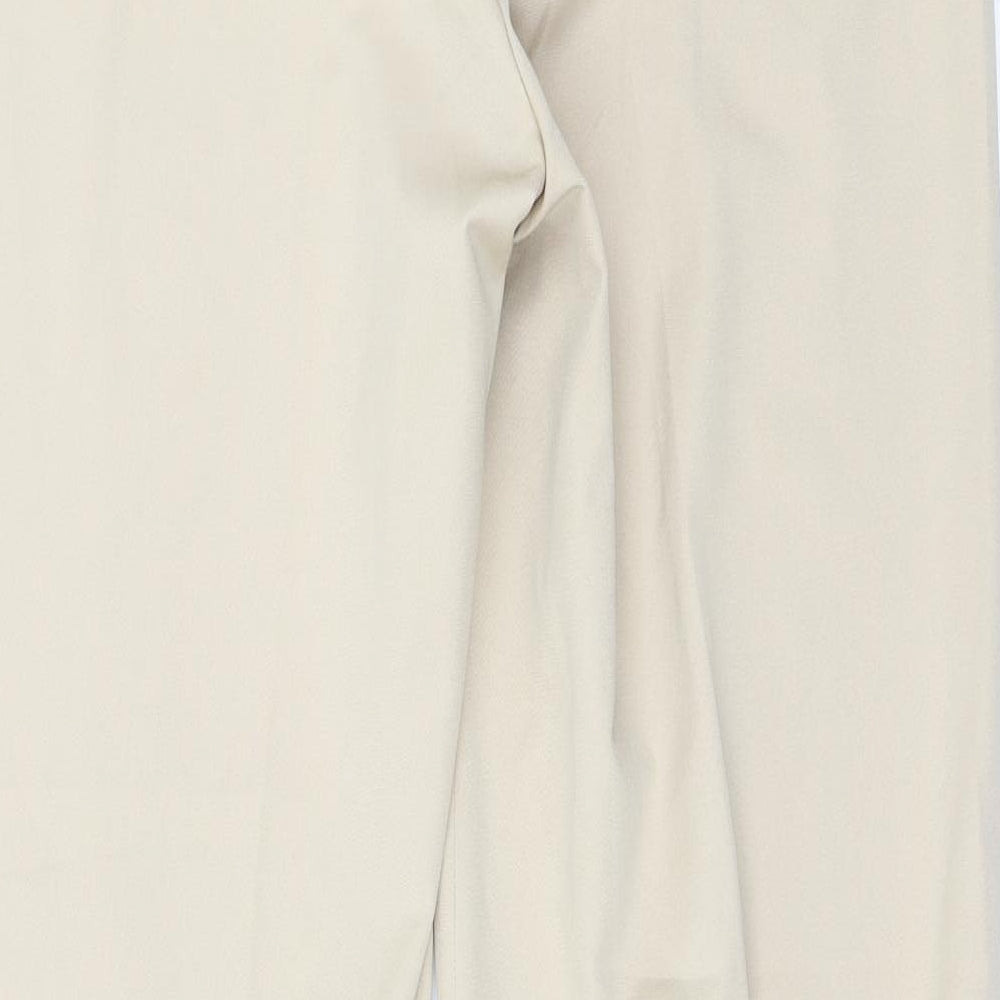 Brand and care label for Apricot women’s beige trousers, size UK 30, in, 29-inch leg