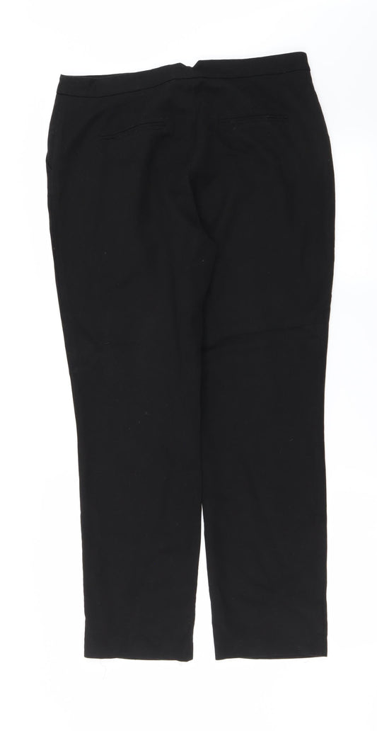 Papaya Womens Black Trousers Size 14 L23 in
