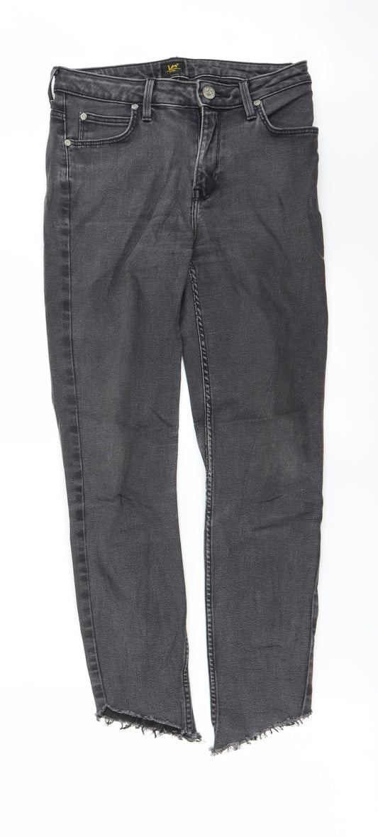 lee Mens Black Straight Jeans Size 28 in L25 in