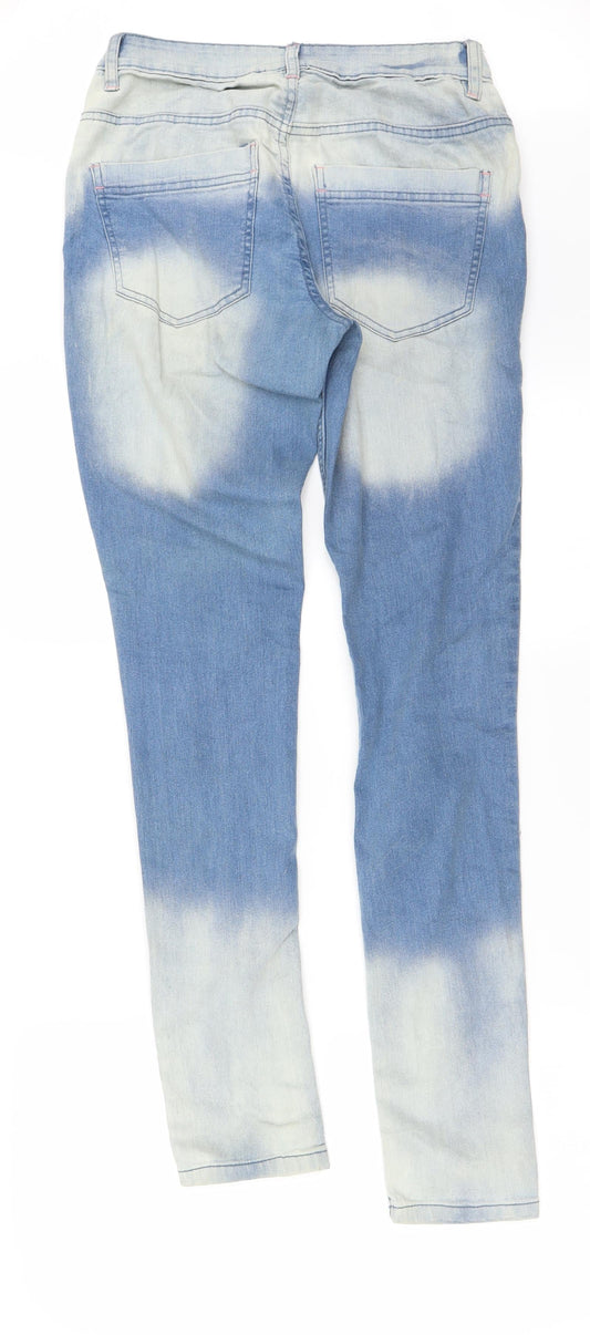 Up Fashion Womens Blue Straight Jeans Size 26 in L28 in