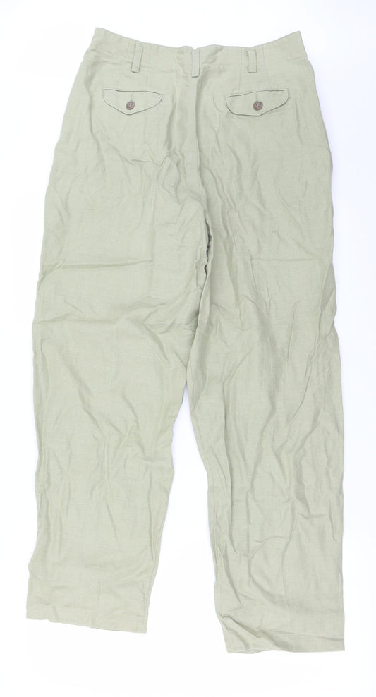 Preworn Womens Green Trousers Size 12 L26 in