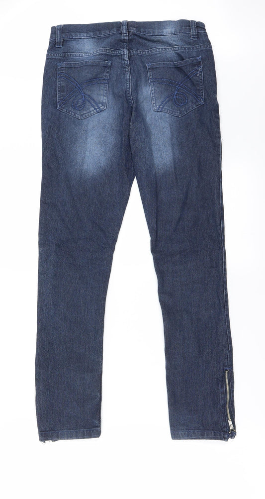 YFK Womens Blue Straight Jeans Size 28 in L26 in