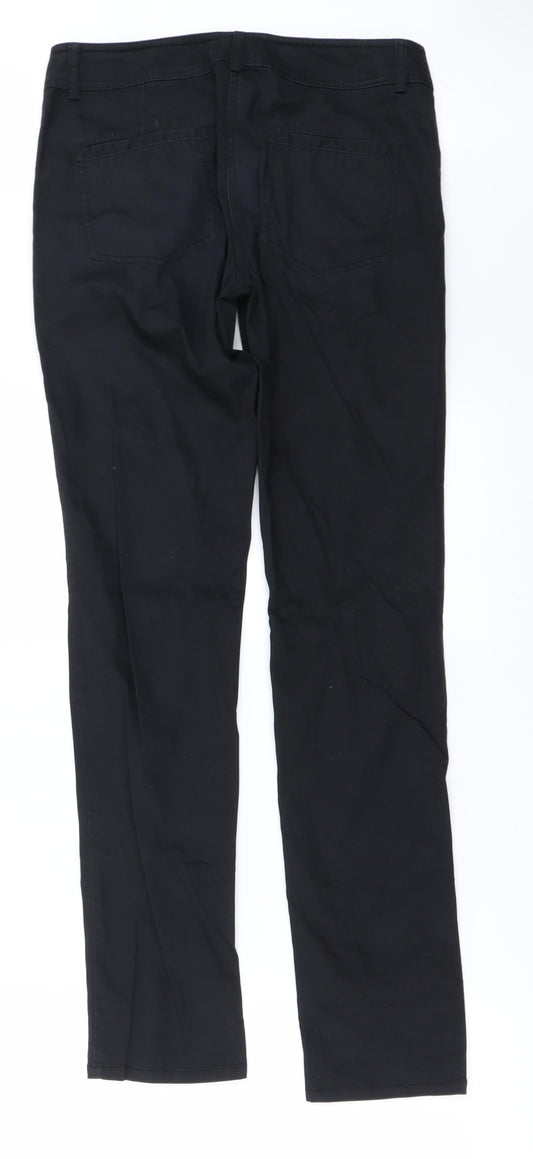 H&M Womens Black Straight Jeans Size 6 L29 in