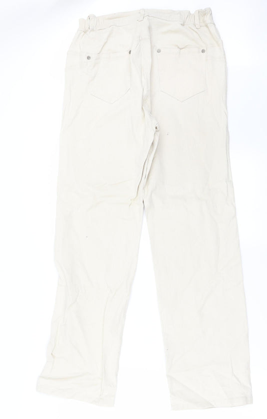 Preworn Womens Ivory Straight Jeans Size 30 in L29 in