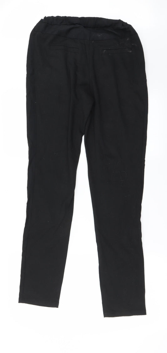 ICHI Womens Black Trousers Size 8 L27 in