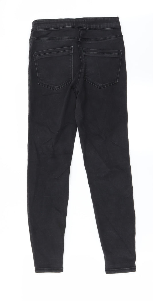 Papaya Womens Black Straight Jeans Size 8 L23 in