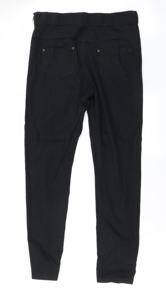 Preworn Womens Black Trousers Size 32 in L27 in