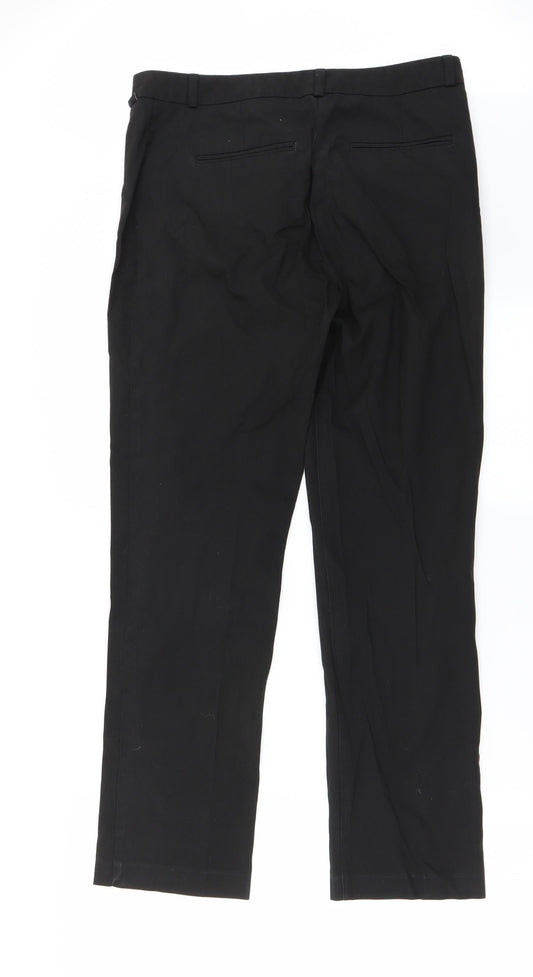 Preworn Womens Black Trousers Size 30 in L25 in