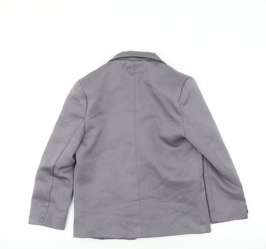 Preworn Womens Purple Jacket Suit Jacket Size 8