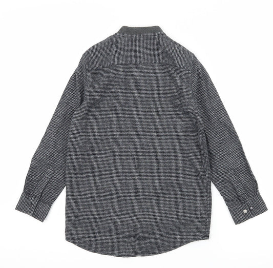 NEXT Boys Grey Houndstooth Basic Button-Up Size 6 Years