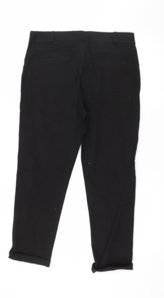 Preworn Womens Black Trousers Size 36 in L25 in