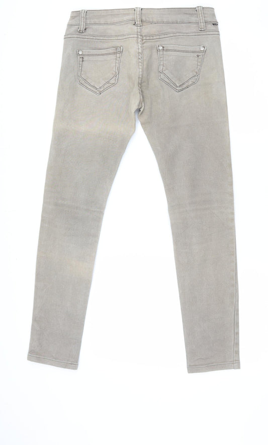 LD Style Womens Brown Denim Skinny Jeans Size 10 L28 in