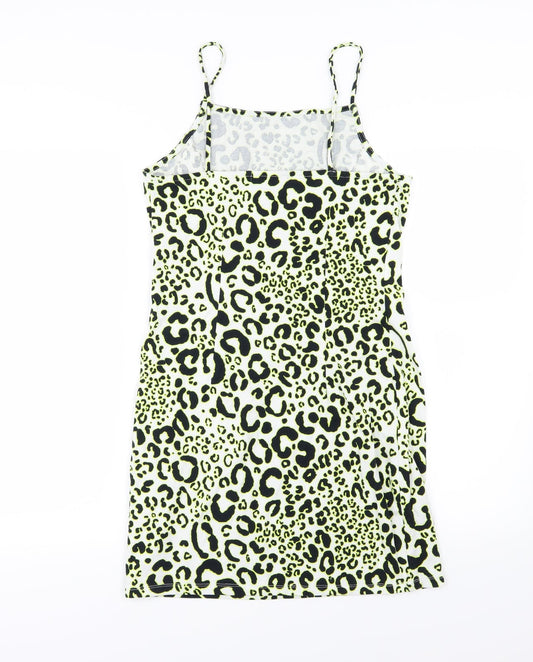 Primark Womens Multicoloured Animal Print Jersey Bodycon Size 10