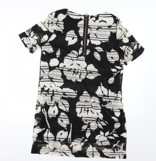 Phase Eight Womens Black Floral A-Line Size 14