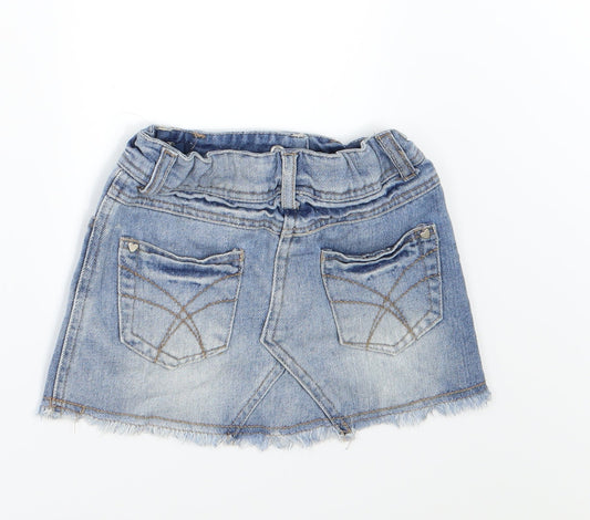 Denim & Co. Girls Blue Denim A-Line Skirt Size 3-4 Years