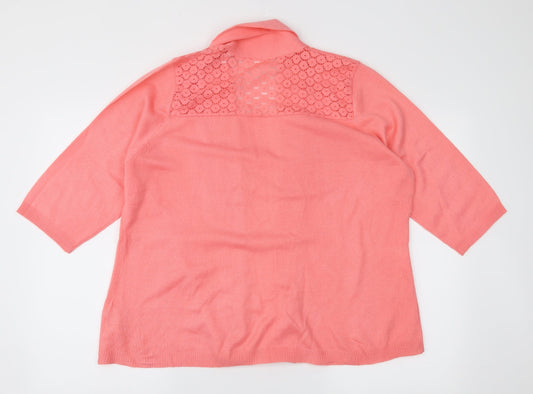 Anthology Womens Pink  Knit Cardigan Jumper Size 14