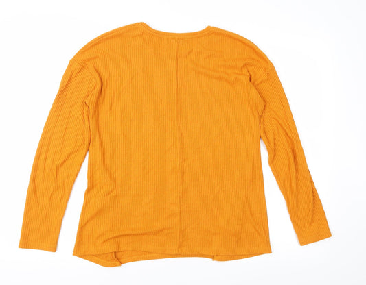 Papaya Womens Yellow Knit Pullover Jumper Size 12