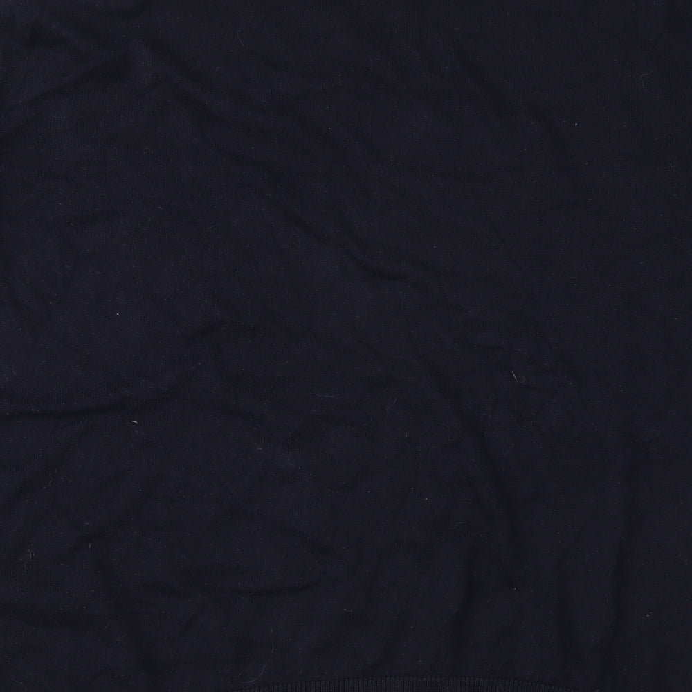 Brand and care label for George men’s blue knit jumper, size L