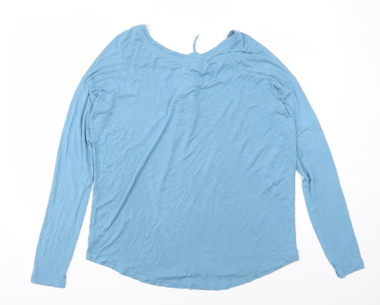 PINK Womens Blue Basic T-Shirt Size S