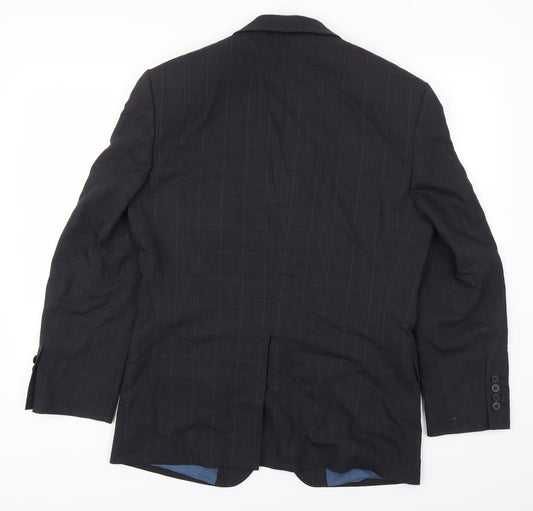 Marks and Spencer Mens Grey Check Jacket Suit Jacket Size 38