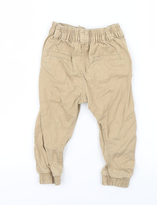 Little Rebel Boys Beige Capri Trousers Size 18-24 Months
