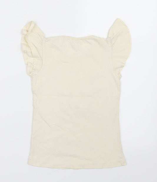 Store Twenty One Girls Ivory Basic T-Shirt Size 3-4 Years