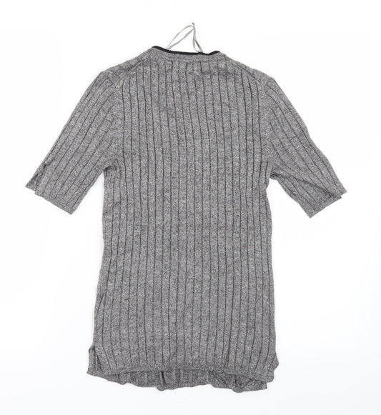 Marks and Spencer Womens Grey Knit Basic T-Shirt Size 8