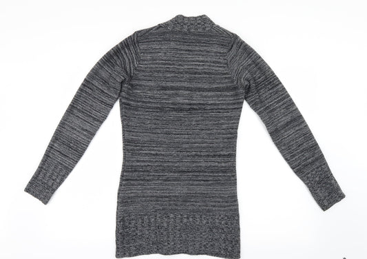 Logo Womens Grey Knit Pullover Jumper Size M