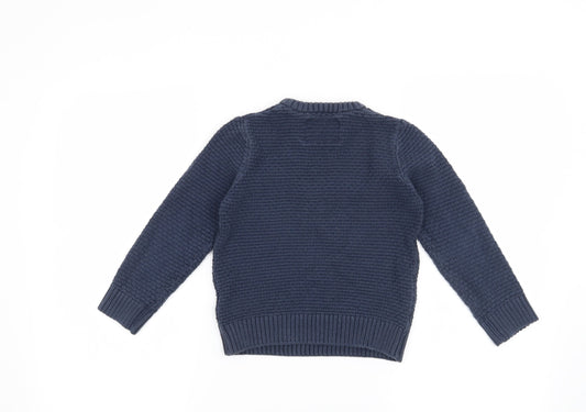 Blue Zoo Boys Blue Pullover Jumper Size 5-6 Years