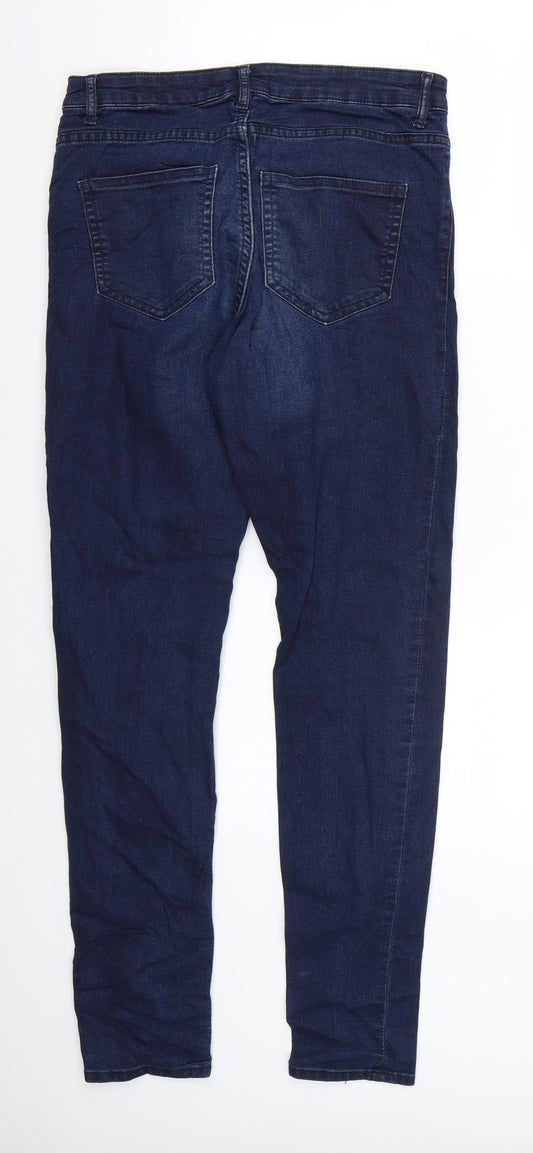 H&M Womens Blue Straight Jeans Size 8 L30 in