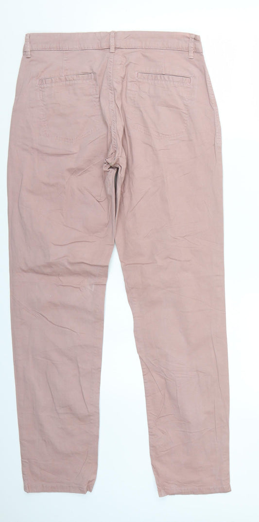 Up Fashion Womens Pink Trousers Size 36 L29 in