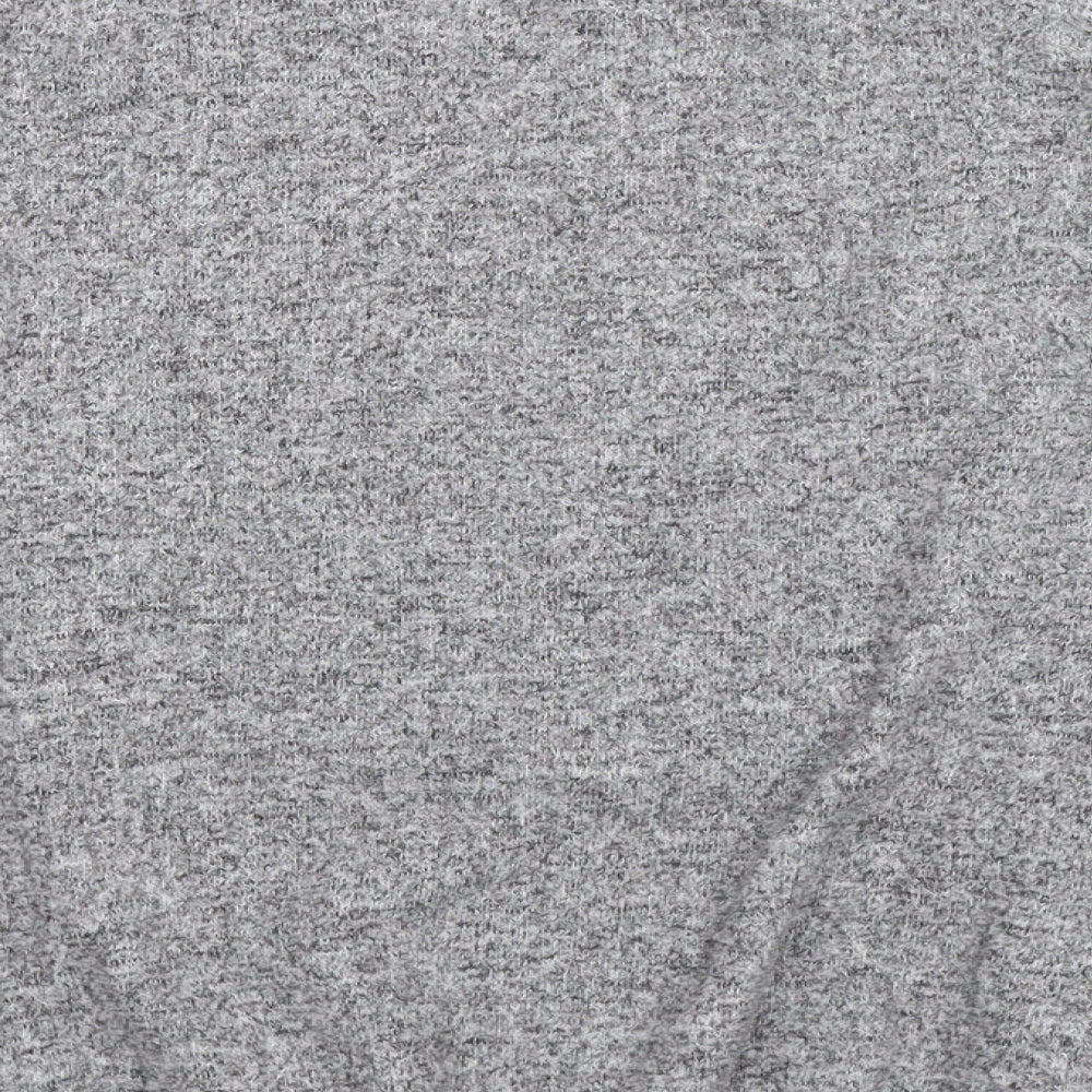Brand and care label for Dorothy Perkins women’s grey knit jumper, size UK 12