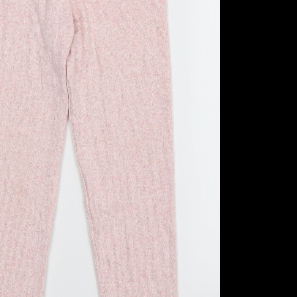 Brand and care label for Matalan girls’ pink solid cami pyjama pants, size 7, years