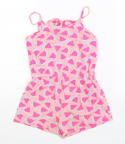 Primark Girls Pink Playsuit One-Piece Size 4-5 Years