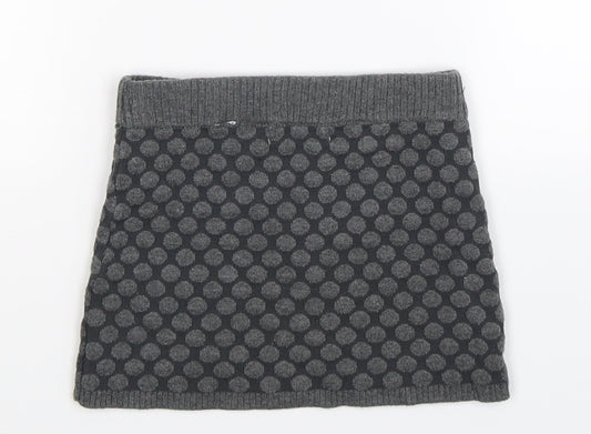 H&M Girls Grey Knit A-Line Skirt Size 3-4 Years