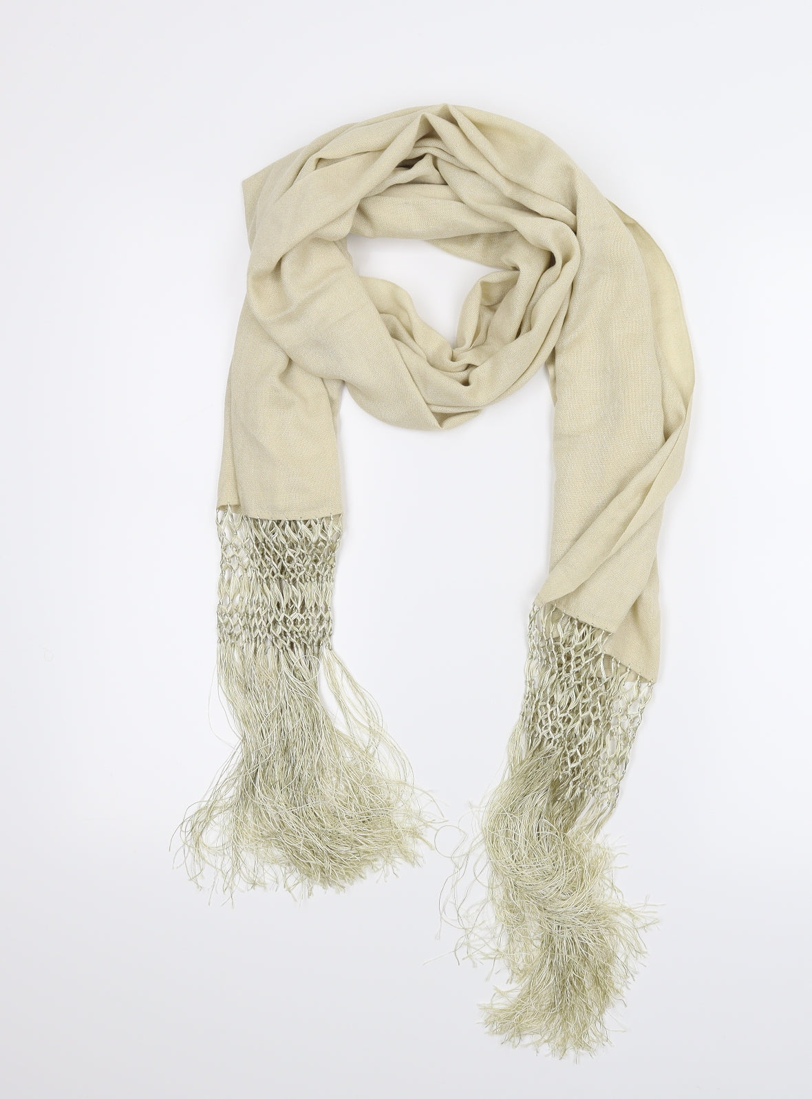 Front view of Unknown women’s beige scarf