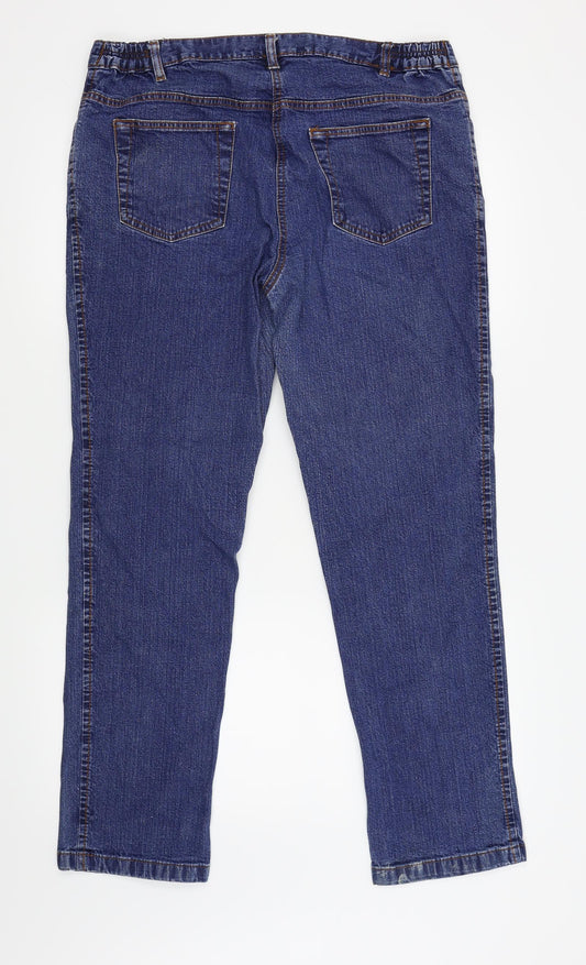 union blues Womens Blue Straight Jeans Size 35 in L29 in